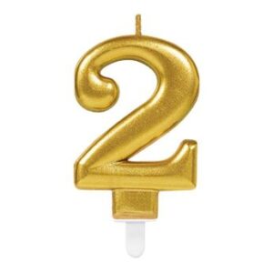 Venta de Vela 2 cumpleaños Dorada