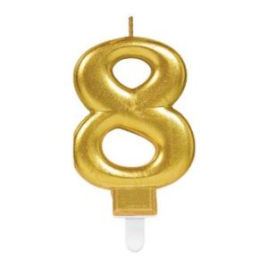 Venta de Vela 8 cumpleaños Dorada