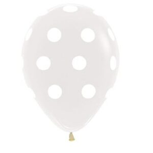 Venta de Globos Cristal Lunares Blancos (12)