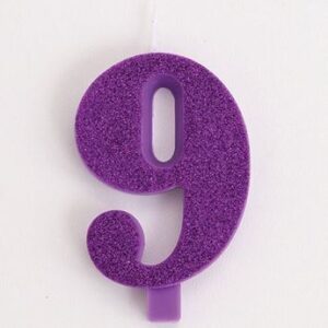 Venta de Vela 9 Morada Glitter