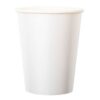 Venta de Vasos Blancos Satín Perlados cartón (8 unidades)