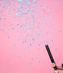 Venta de Cañón de Confeti Revelación Gender Reveal Azul Es Niño (60cm)