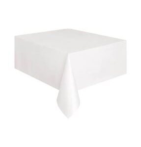 Venta de Mantel Blanco Rectangular plástico (137cm x 274cm)
