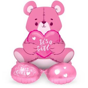 Venta de Globo Osito Es una Niña con Base (61cm)