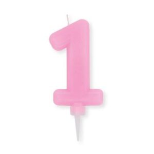 Venta de Vela 1 Rosa Pastel (10cm)