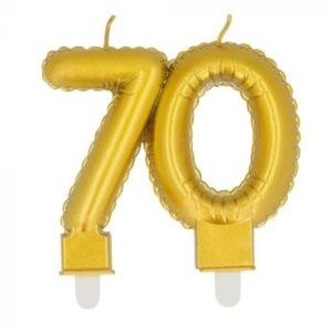 Venta de Vela 70 Cumpleaños Dorada