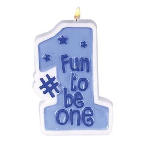 Venta de Vela Primer Cumple Azul Grande 10cm
