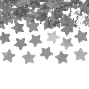 Venta de Cañón de Confeti Estrellas Plateadas (40cm)