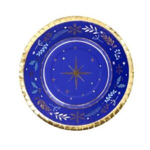 Venta de Bol Feliz Navidad Azul Noche cartón 18cm (6 unidades)