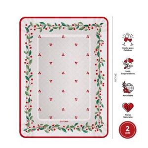 Venta de Bandeja Navidad Rectangular cartón 34cm x 25cm (2 uds.)