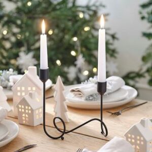 Venta de Candelabro Negro Remolino Elegante Metal