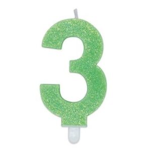 Venta de Vela 3 Verde Glitter