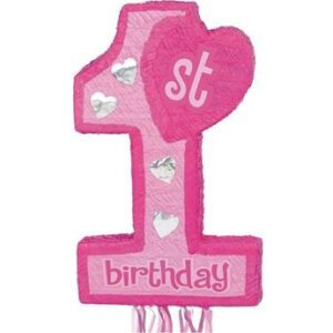 Venta de Piñata Primer Cumple Rosa (55cm)