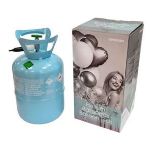 Venta de Bombona de Helio botella Desechable para 30 Globos de 23cm