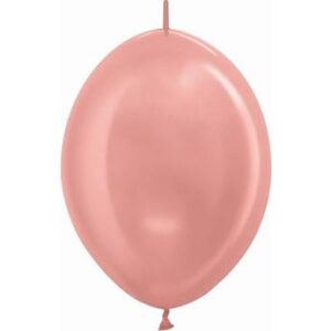Venta de Globos Rosa Dorado Metal 30cm Cadena Sempertex LOL-568 (25)