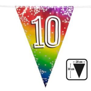 Venta de Banderín 10 Cumpleaños Multicolor (6m)