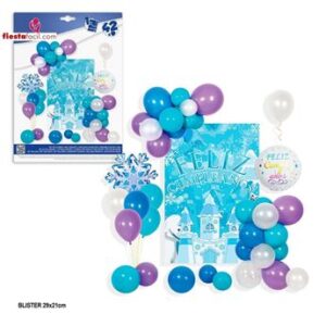 Venta de Set Decorado Azul Frozen 120X68cm (42 globos)