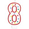 Venta de Vela Número 8 Grande (12cm)
