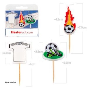 Venta de Velas Fútbol Camiseta R Madrid (3 unidades)