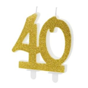 Venta de Vela 40 Cumpleaños Dorada