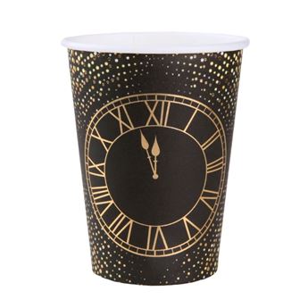 Venta de Vasos Happy New Year Reloj cartón (10 unidades)