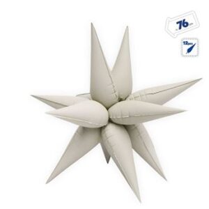 Venta de Globo Estrella 3D Blanca Mate Foil (76cm)