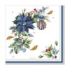 Venta de Servilletas Flores de Pascua Azul Navidad papel 33cm (16 unidades)