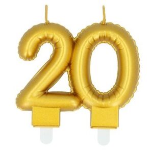 Venta de Vela 20 Años Dorada Original