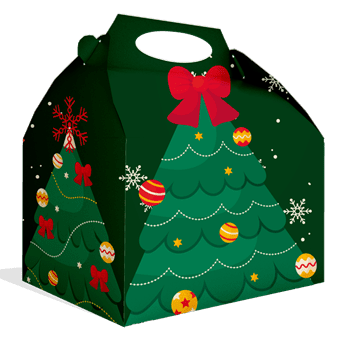 Venta de Caja Navidad Árbol (20 x 16 x 11 cm)