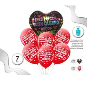 Venta de Bouquet Globos Eres tú con quien quiero estar (7uds)