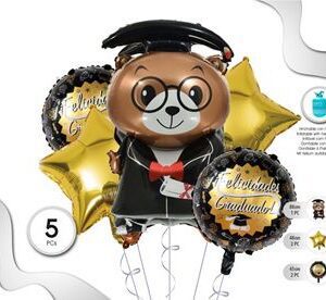 Venta de Bouquet Globos Graduación Oso
