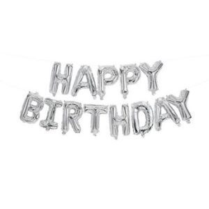 Venta de Guirnalda Globos Happy Birthday Plata (3.4m)
