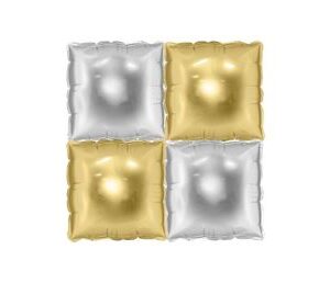 Venta de Cortina con Globos Dorado y Plata Doble Cara 35cm (4 unidades)