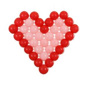 Venta de Malla Globos Forma de Corazón 63cm x 58cm