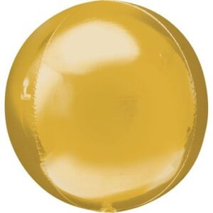 Venta de Globo Dorado Esférico Orbz Jumbo Foil 53cm (3 unidades)