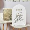Venta de Cartel Personalizable Baby Shower con Letras Doradas