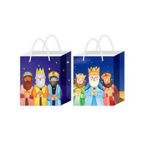 Venta de Bolsa Reyes Magos Azul Surtida Pequeña papel (23x18x10cm)