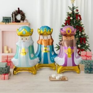 Venta de Pack globos 3 Reyes Magos de pie de aire 57cm X 98cm
