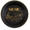 Venta de Platos Fiesta Música Negro/Dorado cartón 23cm (10 unidades)