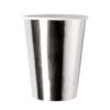 Venta de Vasos Plateados Metal cartón 250ml (8 unidades)