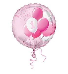 Venta de Globo Un Añito Rosa Globos (45cm)
