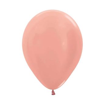 Venta de Globos Rosa Dorado Metal 30cm Sempertex R12-568-12 (12)