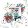 Venta de Set de Globos "El Mejor Papá del Mundo" (5 piezas)