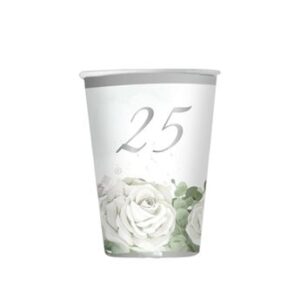 Venta de Vasos 25 Aniversario Eucalipto 250ml (6uds)