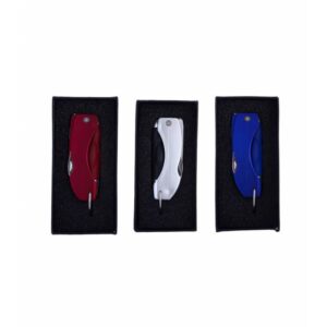 Llavero Linterna LED + Bolígrafo + Navaja en Caja